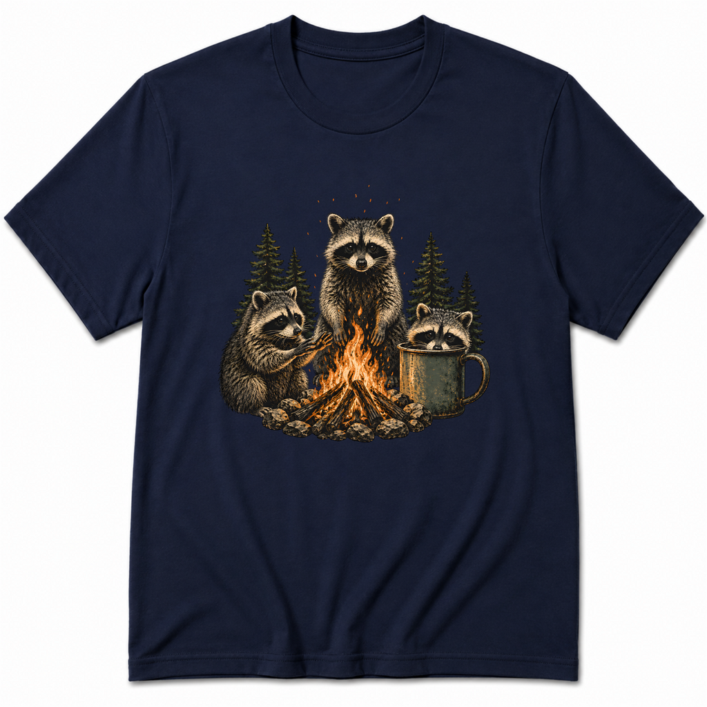 Campfire Raccoons T-Shirt
