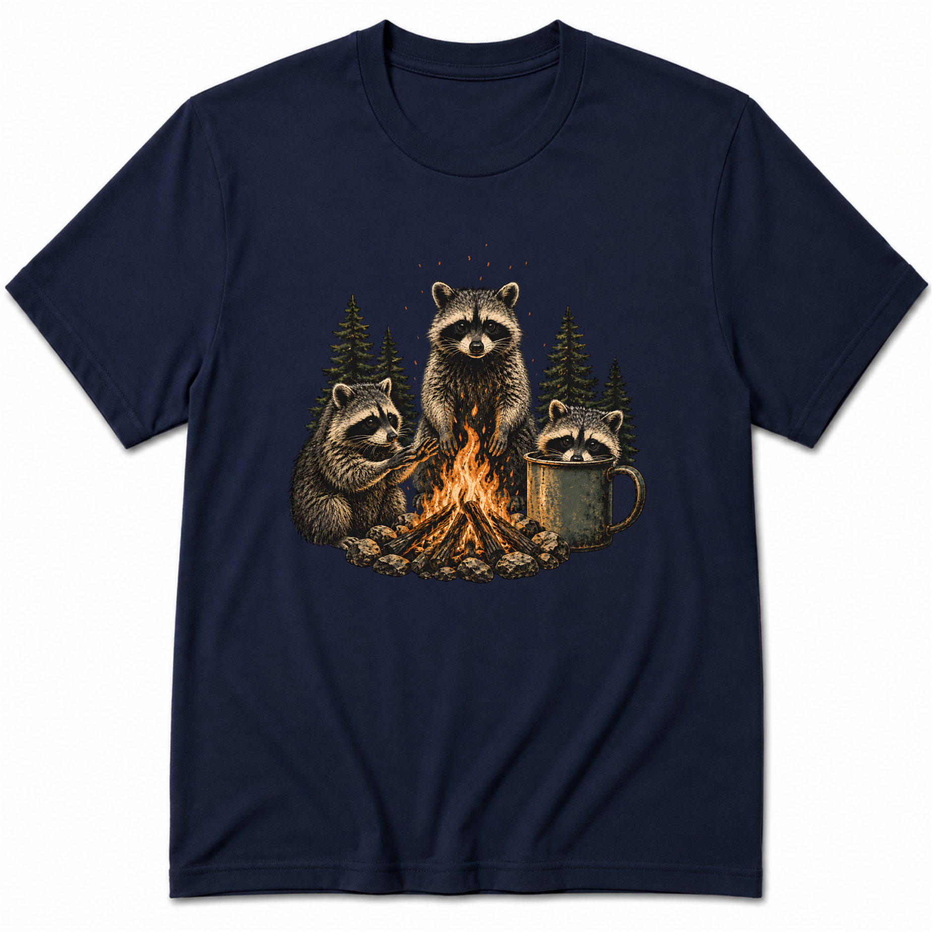 Campfire Raccoons T-Shirt